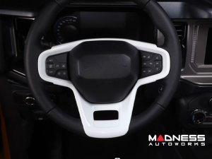 Ford Bronco Steering Wheel Trim Cover - Gloss White Ford Bronco Steering Wheel Trim Cover - Gloss White