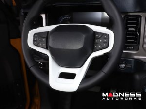 Ford Bronco Steering Wheel Trim Cover - Gloss White Ford Bronco Steering Wheel Trim Cover - Gloss White