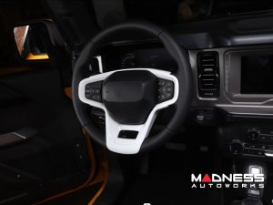 Ford Bronco Steering Wheel Trim Cover - Gloss White Ford Bronco Steering Wheel Trim Cover - Gloss White