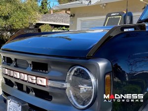 Ford Bronco Hood Trail Sights Cover Trim Kit - 2pc - Gloss Black