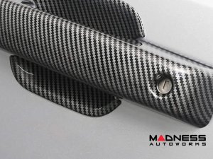  Ford Bronco Door Handle Cover Kit - 4 Door Handle Covers + 4 Door Bowl Inserts - Matte Carbon Fiber - 10 PCS - w/ Keyless Entry 