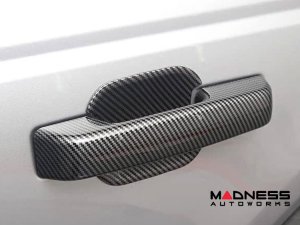  Ford Bronco Door Handle Cover Kit - 4 Door Handle Covers + 4 Door Bowl Inserts - Matte Carbon Fiber - 10 PCS - w/ Keyless Entry 