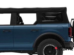 Ford Bronco Rear Door Triangle Trim - Gloss Black - 4 Door