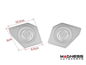 Ford Bronco Rear Speaker Pod Grille Covers - Silver Ford Bronco Rear Speaker Pod Grille Covers - Silver