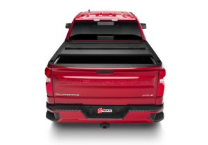 GMC Sierra 1500 Tonneau Cover - BAK - BAKFlip MX4 (GEN 3), Hard Fold, Matte Finish - Matte Black - `19-`26