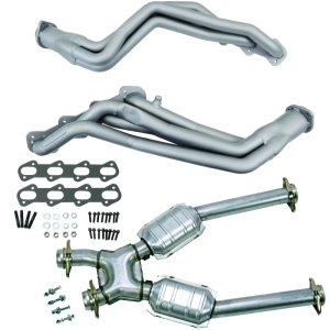 Ford Mustang Mach 1 Performance Exhaust - BBK - Full Header & Cat with Long Tube Headers and High Flow Catted X-Pipe (Titanium Ceramic) - `99-`04