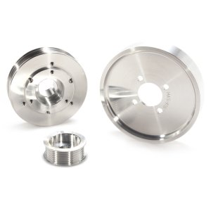 Ford Mustang GT Underdrive Pulley Kit - BBK - CNC Billet Aluminum, 3 Piece Kit - `01-`04