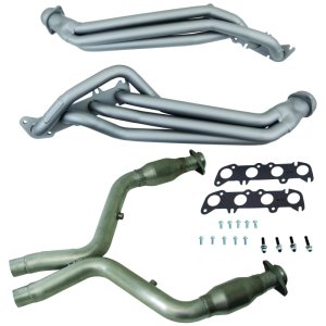 Ford Mustang Performance Exhaust - BBK - Full Length Long Tube Headers + High Flow Catted Mid X-Pipe (Titanium Ceramic) - `11-`14