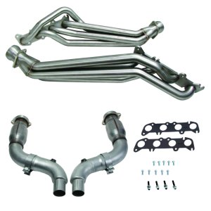 Ford Mustang Performance Exhaust - BBK - Full Length Long Tube Headers with High Flow Catted Mid Pipe, 304 Stainless Steel - `15-`23