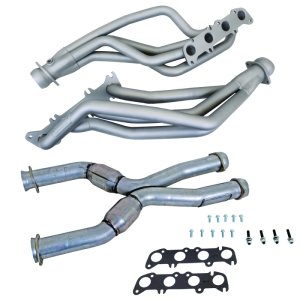 Ford Mustang Performance Exhaust - BBK - Long Tube Headers w/High Flow Catted X-Pipe - Titanium Ceramic - `86-`04