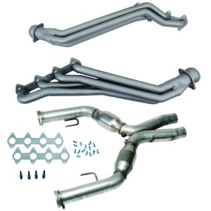 Ford Mustang Performance Exhaust - BBK - Full Header & Cat, Long Tube, High Flow Catted X-Pipe, Titanium Ceramic - `05-`10