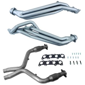 Ford Mustang Performance Exhaust - BBK - Full Header & Cat with High Flow Catted X-Pipe (Ti Ceramic) - `11-`14