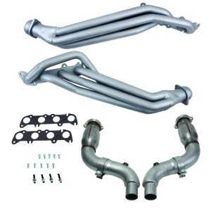 Ford Mustang Performance Exhaust - BBK - 1-7/8in Long Tube Headers w/High Flow Catted Mid Pipe - Titanium Ceramic - `15-`23