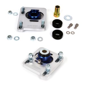 Ford Mustang Caster Camber Plate Kit - Front - BBK - Adjustable, Billet Aluminum, Anodized Finish - Silver - `94-`04