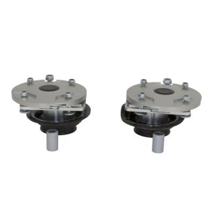 Ford Mustang Caster Camber Plate Kit - Front - BBK - Adjustable, Billet Aluminum - Silver Anodized - `05-`10