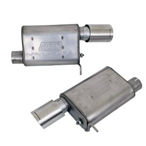 Ford Mustang GT Performance Exhaust - BBK - Varitune Cat Back with Resonator Delete X-Pipe - Brushed Stainless Steel - `15-`17