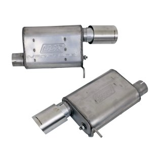 Ford Mustang GT Performance Exhaust - BBK - Varitune Cat Back with Resonator Delete X-Pipe - Brushed Stainless Steel - `15-`17