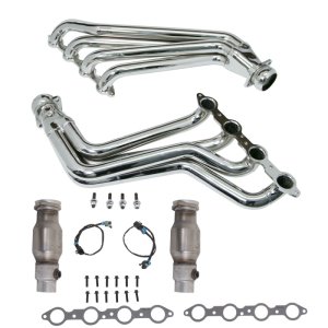 Chevrolet Camaro Performance Exhaust - BBK - Full Header & Cat, Long Tube, Titanium Ceramic, 1-3/4 - Chrome - `10-`15
