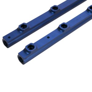 Ford Mustang Fuel Rail Kit - BBK - High Flow Billet Aluminum - Blue Anodized - `99-`04