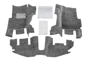 Jeep LJ Truck Bed Liner Kit - Front + Rear - BedRug - 3pc Floor Kit with Center Console and Heat Shields - `97-`06