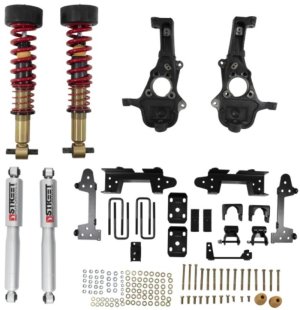 Chevrolet Silverado 1500 Coilover Suspension Kit - Front + Rear - Belltech - Height Adjustable Coilovers + Rear Sway Bar - `19-`24