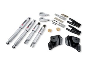 Chevrolet Sierra Suspension Lowering Kit - Front + Rear - Belltech - SP Shocks - `05-`06 Chevrolet Sierra Suspension Lowering Kit - Front + Rear - Belltech - SP Shocks - `05-`06
