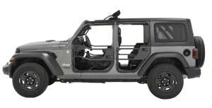 Jeep Wrangler JL Doors - Rear - Bestop - Element - Matte Black - `18-`26