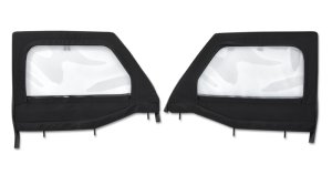 Jeep Gladiator Upper Fabric Doors - Front - Bestop - Element Upper Doors - Black Twill - `20-`26