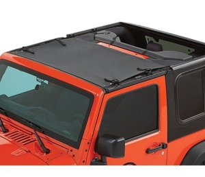 Jeep Wrangler JK Bikini Top - Bestop - Sun Targa - Black Diamond - `07-`18