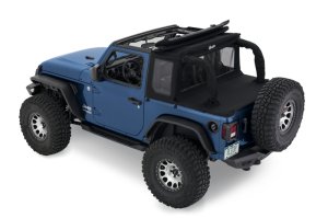 Jeep Wrangler JL Soft Top - Bestop - Halftop Premium Black Twill - Black - `18-`23