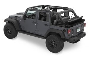 Jeep Wrangler JK Soft Top - Bestop - Trektop Glide Premium Black Twill - Black - `07-`18