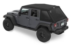 Jeep Wrangler JK Soft Top - Bestop - Trektop Glide Premium Black Twill - Black - `07-`18