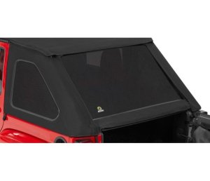 Jeep Wrangler JK Window Set - Bestop - Fits Trektop 56923 - Premium Black Twill - `07-`18