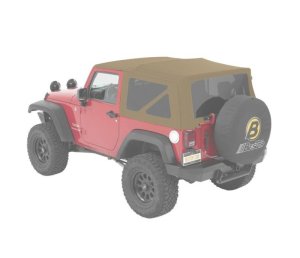 Jeep Wrangler JK Convertible Top Window Kit - Bestop - Pebble Beige Twill - `07-`18