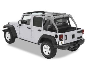 Jeep Wrangler Cab Curtains - Bestop - Windjammer - Black Diamond - `07-`18
