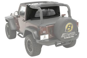 Jeep Wrangler JK Cab Curtain - Bestop - Wrap-Around Windjammer - Black Diamond - `07-`18