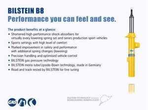 BMW Z4 Suspension Strut Assembly - Front Right - Bilstein - B8 Performance Plus - `09-`16