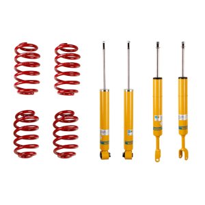 Audi A4 Coilover Suspension Kit - Front + Rear - Bilstein - B12 (Pro-Kit) Fixed Height; B8 Dampers + Eibach Pro-Kit Springs - `02-`03