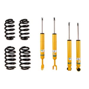 Audi A4 Coilover Suspension Kit - Front + Rear - Bilstein - B12 Pro-Kit (B8 Dampers + Eibach Pro-Kit Springs, 24-40mm Lowering, Fixed Height) - `02-`08
