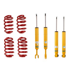 Audi A4 Shock & Spring Kit - Front + Rear - Bilstein - B12 (Sportline) + B8 Performance Dampers + Eibach Sportline Springs - `02-`08