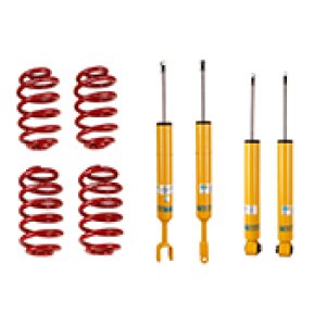 Audi A4 Shock & Spring Kit - Front + Rear - Bilstein - B12 (Sportline) + B8 Performance Dampers + Eibach Sportline Springs - `02-`08