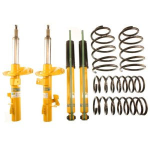 Mazda 3 Coilover Suspension Kit - Front + Rear - Bilstein - B12 (Pro-Kit) with B8 Performance Plus Dampers and Eibach Pro-Kit Springs, Fixed Height, 24-40mm Lowering - `04-`09