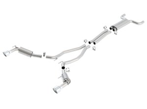 Chevrolet Camaro Performance Exhaust - Rear - Borla - Cat Back S-Type, Single RoundTip Split Rear Exit - `10-`13