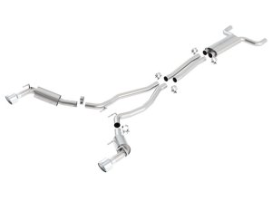 Chevrolet Camaro Performance Exhaust - Rear - Borla - Cat Back S-Type, Single RoundTip Split Rear Exit - `10-`13