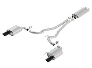Ford Mustang Performance Exhaust - Rear - Borla - Cat Back - Bright Chrome - `15-`17
