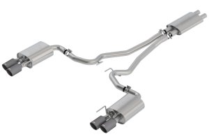 Ford Mustang Performance Exhaust - Borla - Cat Back Touring, Carbon Fiber Tips - `18-`23
