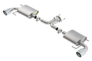 Mazda 3 Performance Exhaust - Rear - Borla - S-Type Cat Back Single Split Rear Exit - Polished - `14-`18