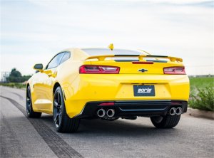 Chevrolet Small-Block Gen V LT1 Performance Exhaust - Rear - Borla - Axle Back S-Type with Dual NPP Valves and Quad Round Tips - Polished - `20-`24