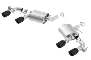 Chevrolet Small-Block Gen V LT1 Performance Exhaust - Rear - Borla - Axle Back S-Type with Dual Mode Valves - Ceramic Black - `20-`24