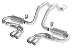 Chevrolet Corvette Performance Exhaust - Rear - Borla - S-Type Classic Cat Back - Polished - `97-`04